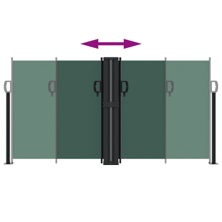 Ištraukiama šoninė pertvara, tamsiai žalios spalvos, 120x1000cm