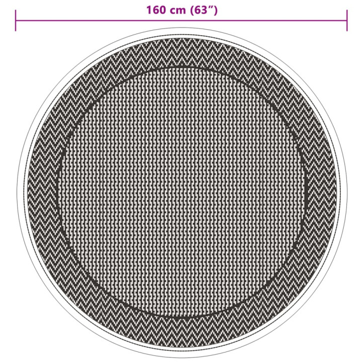 Lauko kilimas, žalios spalvos, 160cm skersmens, PP