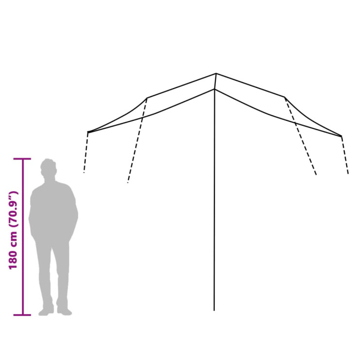 Stovyklavimo tentas, mėlynas, 360x294cm, atsparus vandeniui