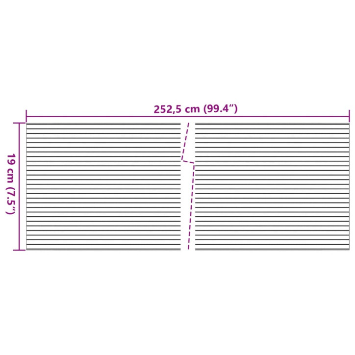 Sodo pertvaros, 10vnt., žalios, 252,5x19cm, PVC