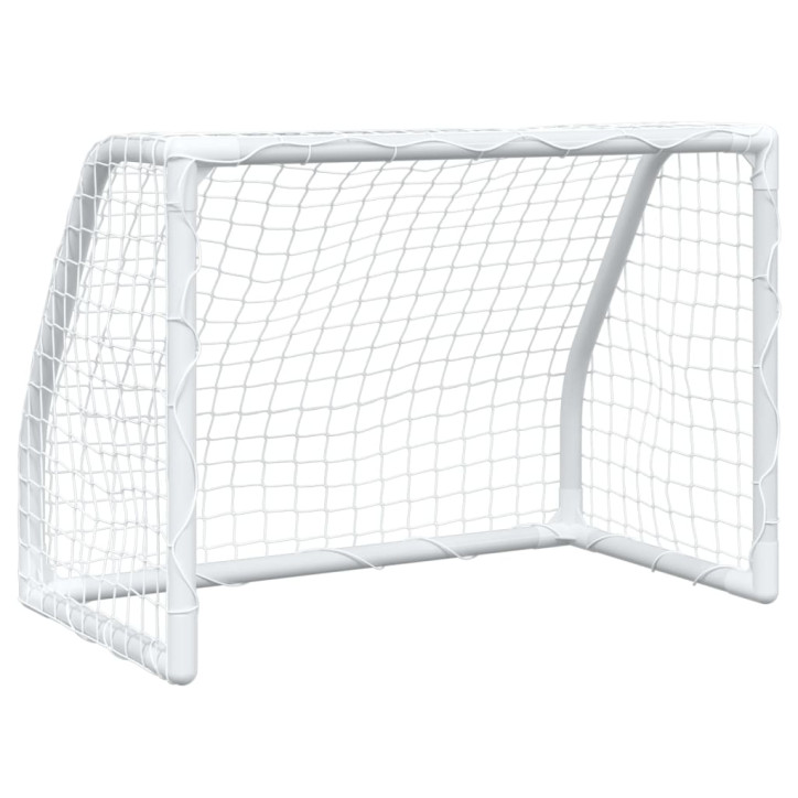 Futbolo vartai su kamuoliu, 2vnt., balti, 64x35x48cm, metalas