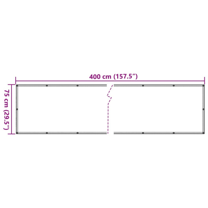 Privatumo suteikianti sodo pertvara, pilka, 400x75m, PVC