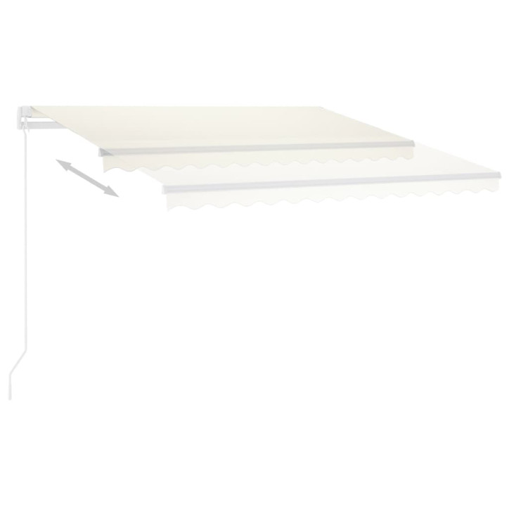 Automatinė markizė su LED/vėjo jutikliu, kreminė, 300x250cm