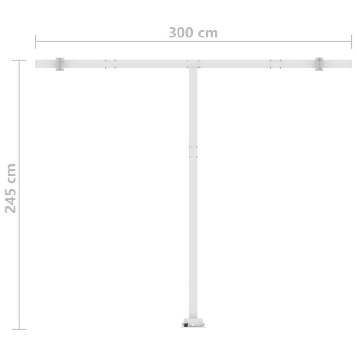 Automatinė markizė su LED/vėjo jutikliu, kreminė, 300x250cm