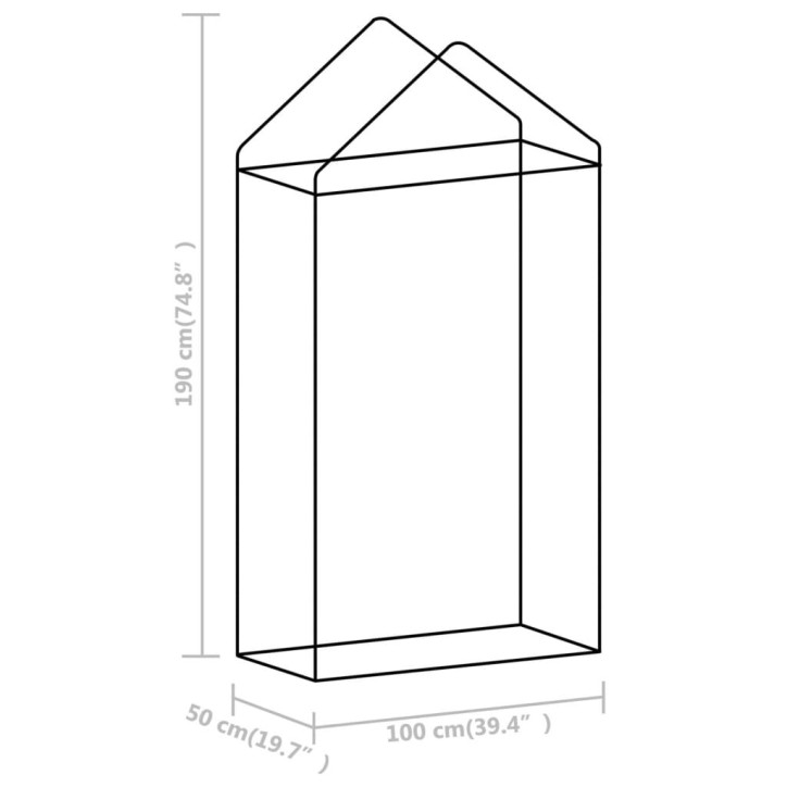 Šiltnamis su plieniniu rėmu, 1x0,5x1,9m, 0,5m²