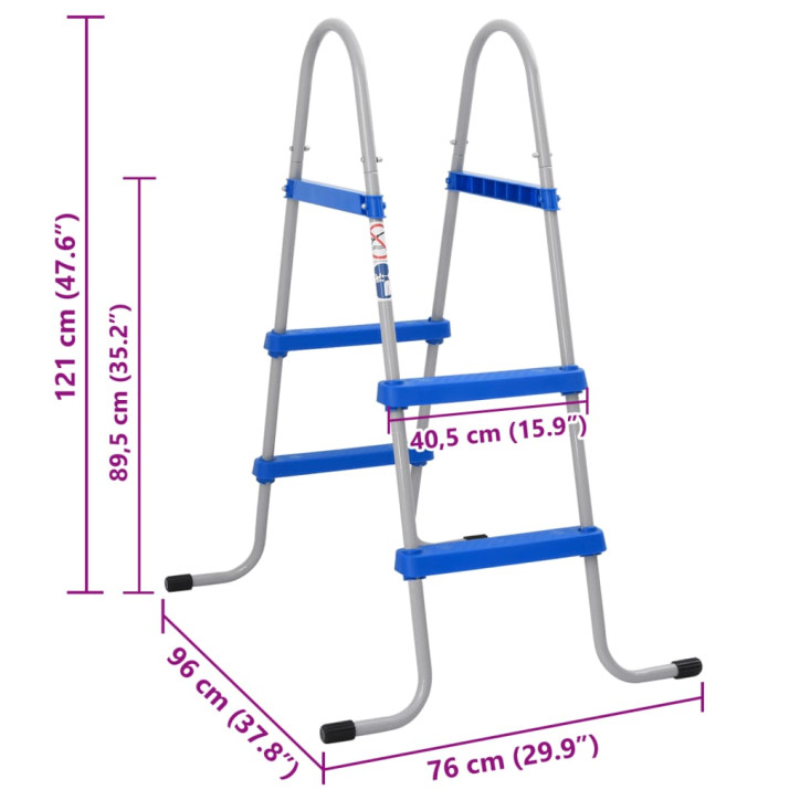 Kopetėlės antžeminiam baseinui, 84cm, plienas ir plastikas