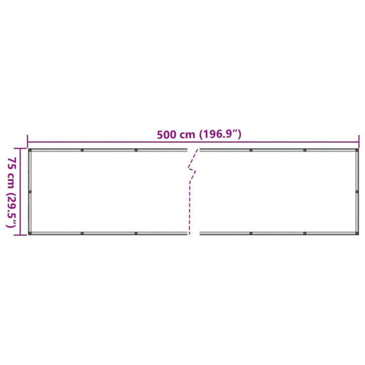 Privatumo suteikianti sodo pertvara, balta, 500x75m, PVC