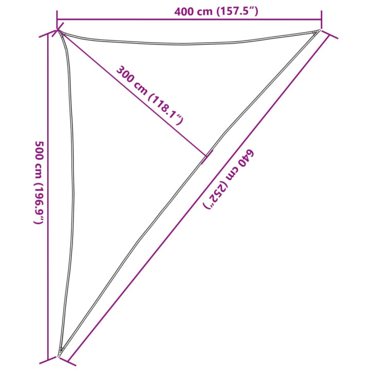 Burė nuo saulės, smėlio, 4x5x6,4m, 100% oksfordo poliesteris