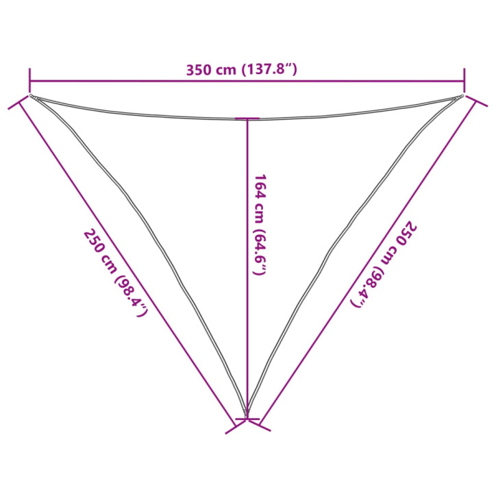 Burė nuo saulės, smėlio, 2,5x2,5x3,5m, 100% poliesteris