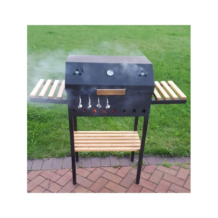 BBQ Grilis su dangčiu (suvirintom kojom)