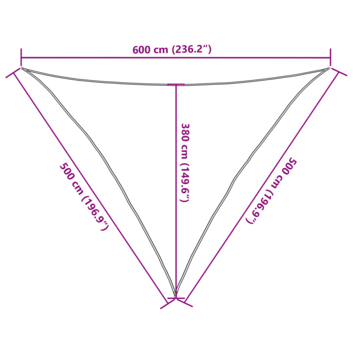 Burė nuo saulės, smėlio, 5x5x6m, 100% oksfordo poliesteris