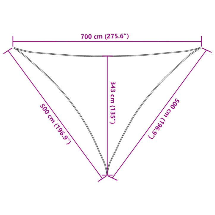 Burė nuo saulės, kreminė, 7x5x5m, 100% oksfordo poliesteris