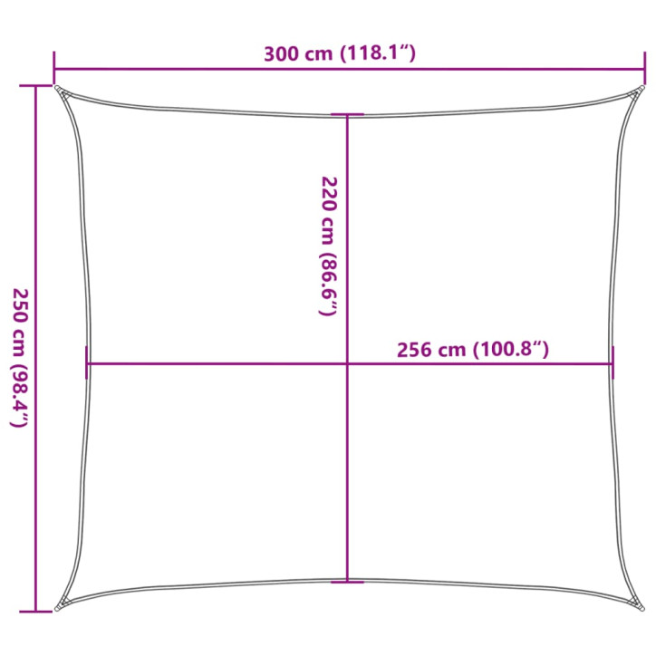 Burė nuo saulės, smėlio, 3x2,5m, 100% oksfordo poliesteris