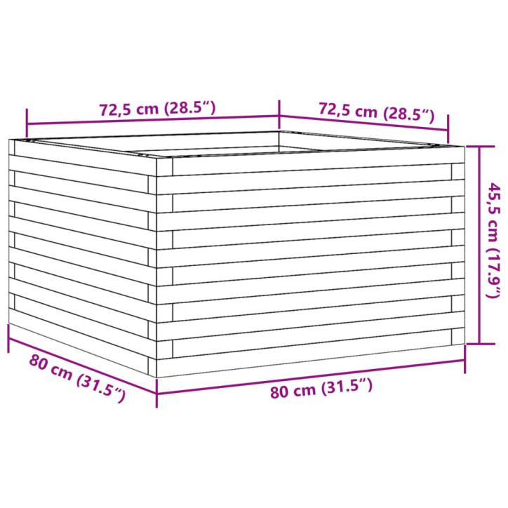 Sodo lovelis, 80x80x45,5cm, douglas eglės medienos masyvas