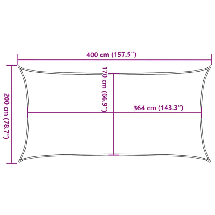 Burė nuo saulės, pilka, 4x2m, 100% oksfordo poliesteris