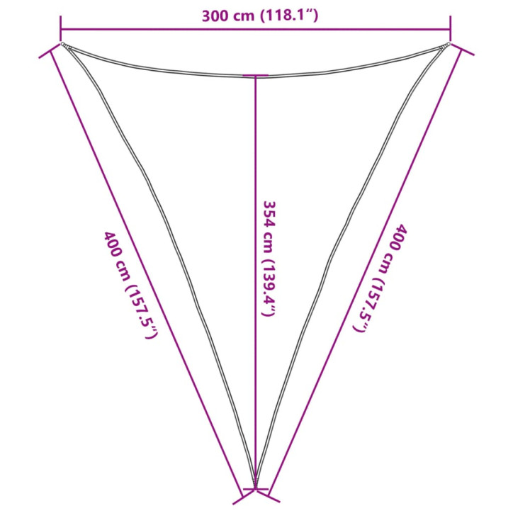 Burė nuo saulės, pilka, 3x4x4m, 100% oksfordo poliesteris