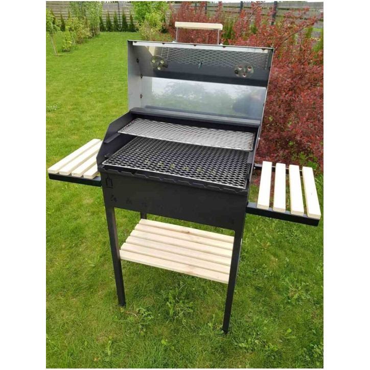 BBQ Grilis su dangčiu SILVER GRILL (be ratukų)