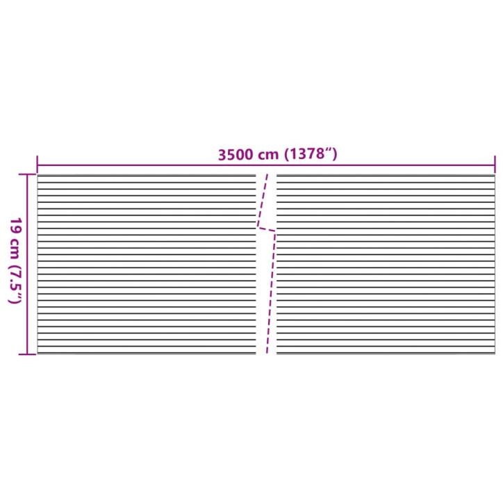 Sodo pertvaros, 4vnt., pilkos, 35x0,19m, PVC, akmens imitacija