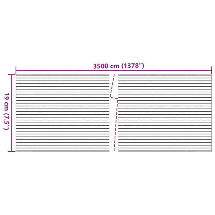 Sodo pertvaros, 2vnt., pilkos, 35x0,19m, PVC, stambūs akmenys