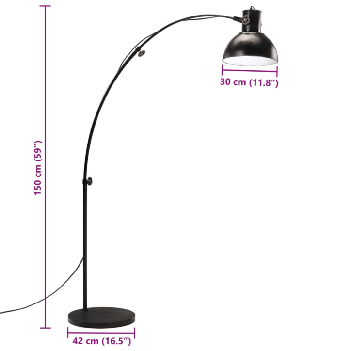 Toršeras, juodos spalvos, 150cm, 25W, E27