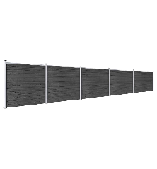 Tvoros segmentų rinkinys, pilkas, 872x146cm, WPC