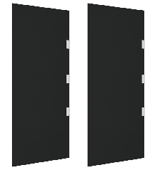 Durų stogeliai, 2vnt., juodos spalvos, grūdintas stiklas
