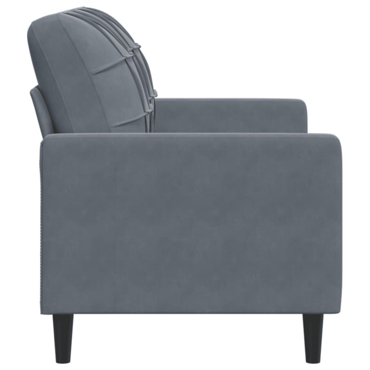 Dvivietė sofa, tamsiai pilkos spalvos, 120cm, aksomas