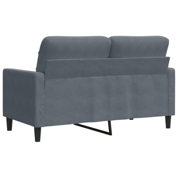 Dvivietė sofa, tamsiai pilkos spalvos, 120cm, aksomas