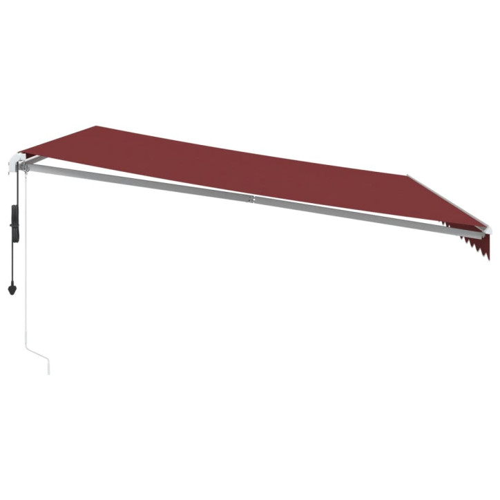 Automatinė ištraukiama markizė su LED, bordo spalvos, 450x300cm