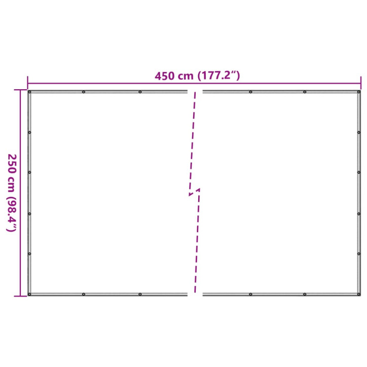 Tinklas priekabai, žalios spalvos, 2,5x4,5m, HDPE