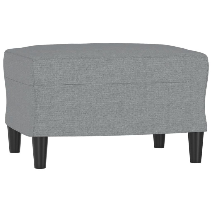 Trivietė sofa su pakoja, šviesiai pilka, 180cm, audinys