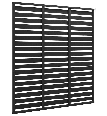 Tvoros segmentas, juodos spalvos, 180x180cm, WPC