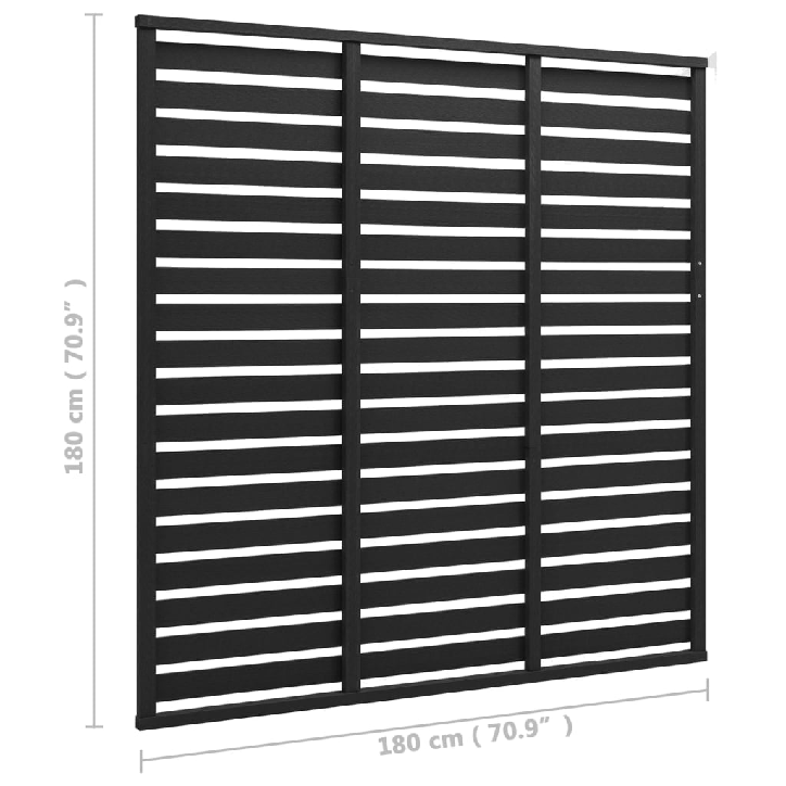 Tvoros segmentas, juodos spalvos, 180x180cm, WPC