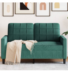 Dvivietė sofa, tamsiai žalios spalvos, 120cm, aksomas