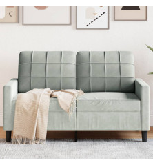 Dvivietė sofa, šviesiai pilkos spalvos, 120cm, aksomas