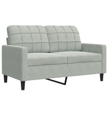 Dvivietė sofa, šviesiai pilkos spalvos, 120cm, aksomas