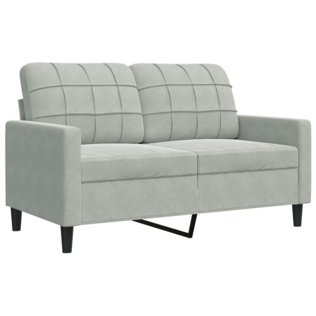 Dvivietė sofa, šviesiai pilkos spalvos, 120cm, aksomas