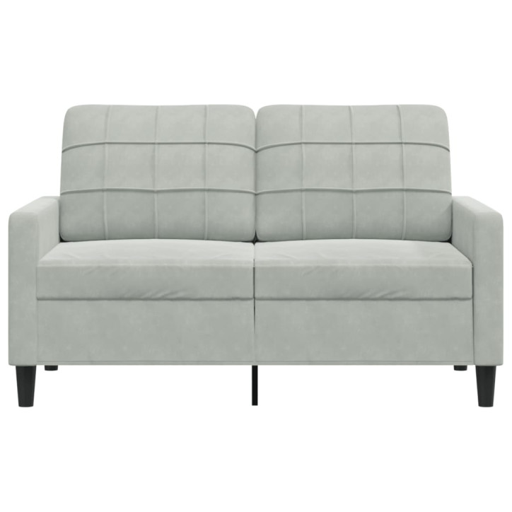 Dvivietė sofa, šviesiai pilkos spalvos, 120cm, aksomas