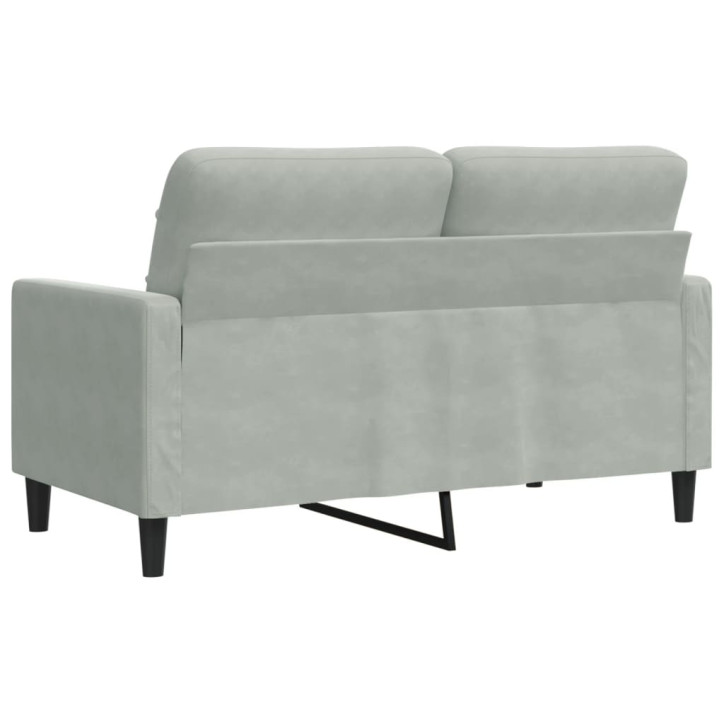 Dvivietė sofa, šviesiai pilkos spalvos, 120cm, aksomas