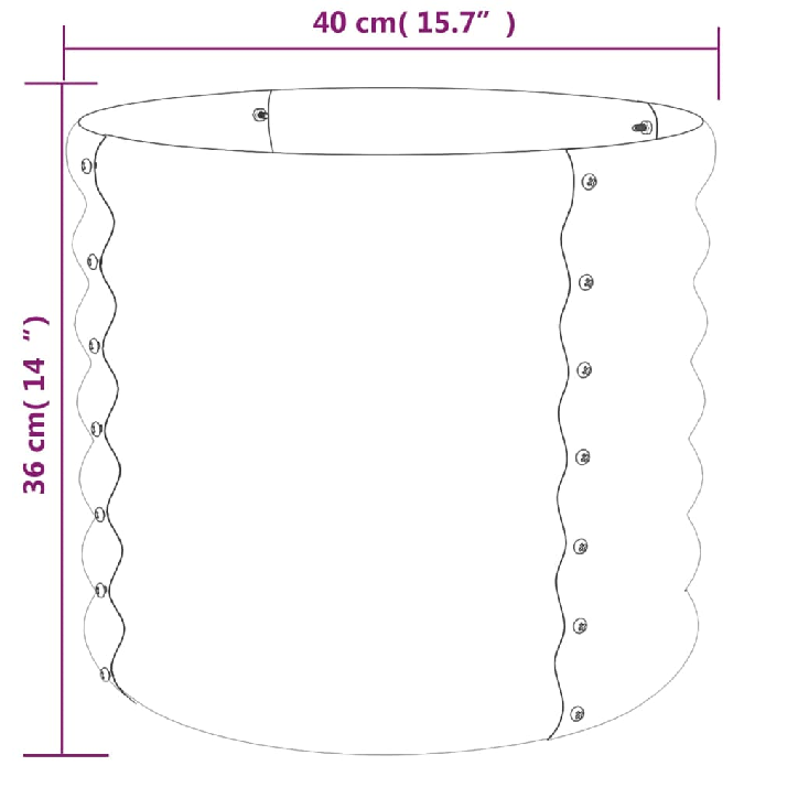 Sodo lovelis, rudas, 40x40x36cm, plienas