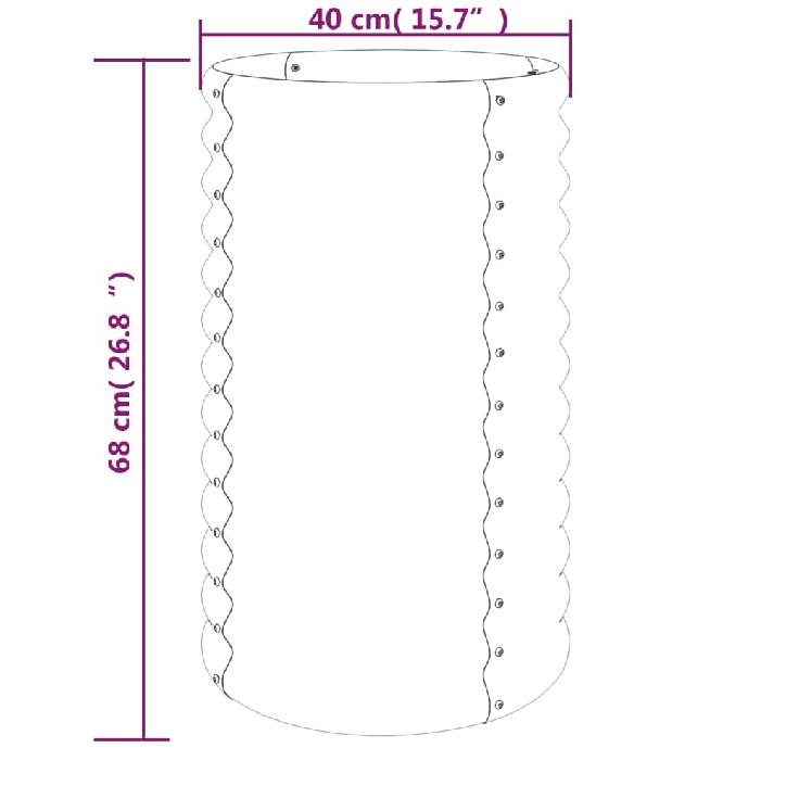 Sodo lovelis, rudas, 40x40x68cm, plienas