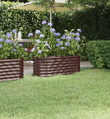 Sodo lovelis, rudas, 114x40x36cm, plienas