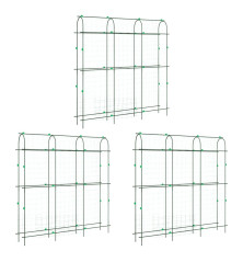 Sodo grotelės vijokliniams augalams, 3vnt., plienas, U forma