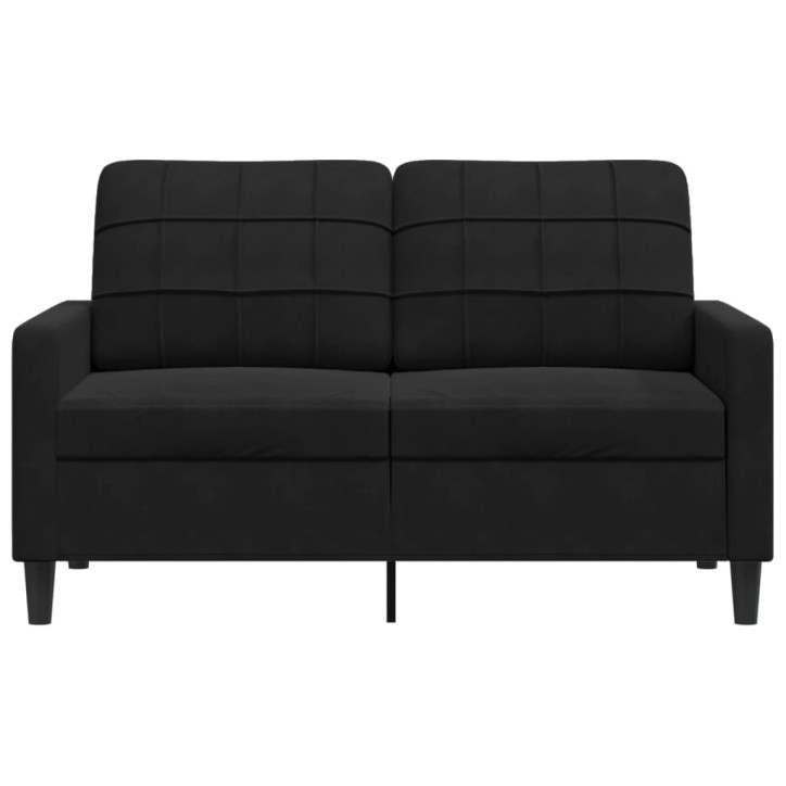 Dvivietė sofa, juodos spalvos, 120cm, aksomas