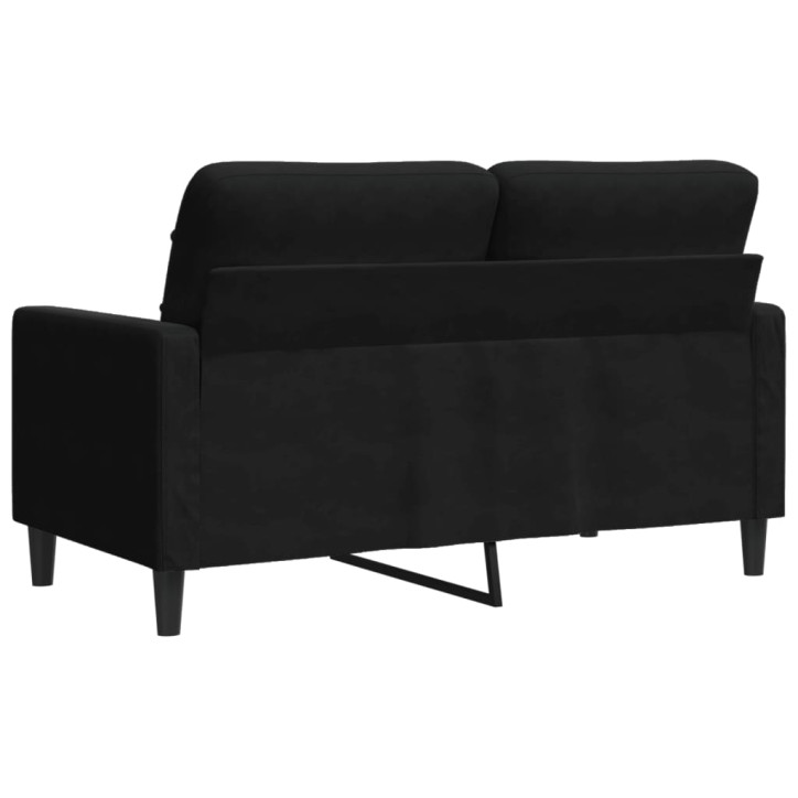 Dvivietė sofa, juodos spalvos, 120cm, aksomas