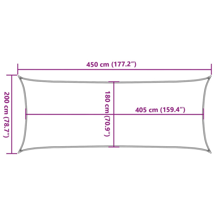 Burė nuo saulės, šviesiai siva, 2x4,5m, HDPE, 160g/m²