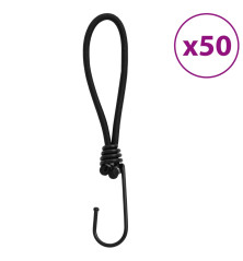 Bungee virvelės su kabliukais, 50vnt., 17cm