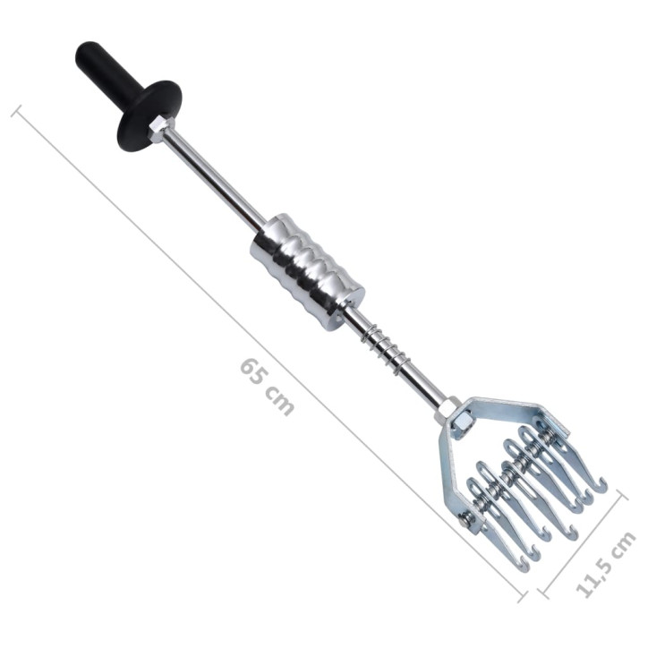 Atbulinis plaktukas su keliais griebtuvais, 65cm, plienas