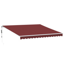 Automatinė ištraukiama markizė su LED, bordo spalvos, 400x350cm