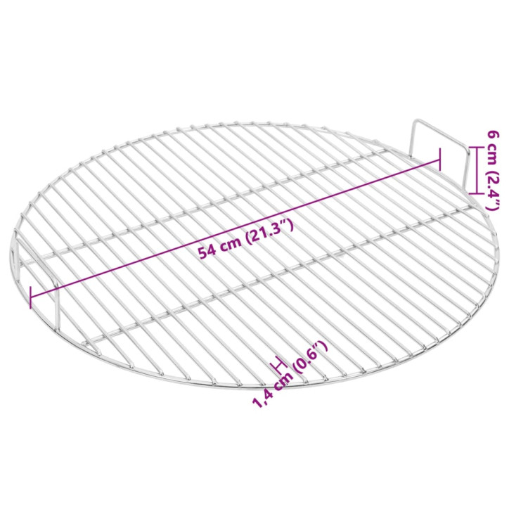 Kepsninės grotelės su rankenomis, skersmuo 54cm, plienas